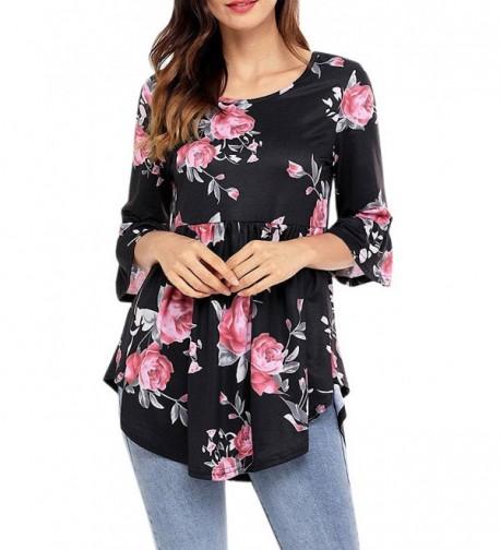 Afibi Womens Floral Sleeve T Shirts