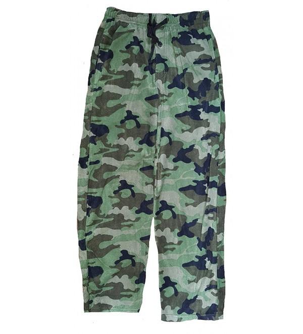 Camouflage Camo Green Fleece Graphic Sleep Lounge Pants - CH12N1LH85G