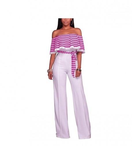 Ehomelife Womens Shoulder Waisted Jumpsuit