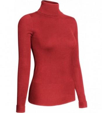 BodiLove Womens Sleeve Turtleneck Sweater