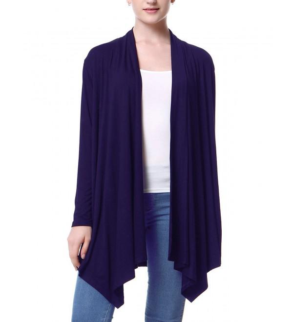 Mixfeer Womens Sleeve Draped Cardigan