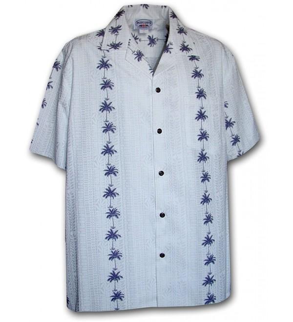 Hawaiian Shirt Men White 2X Large