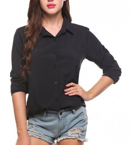 Zeagoo Womens Sleeve Casual Button