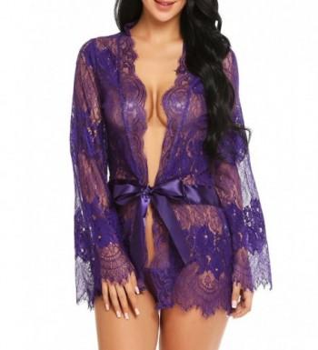 Avidlove Womens Kimono Nightgown Bodysuit