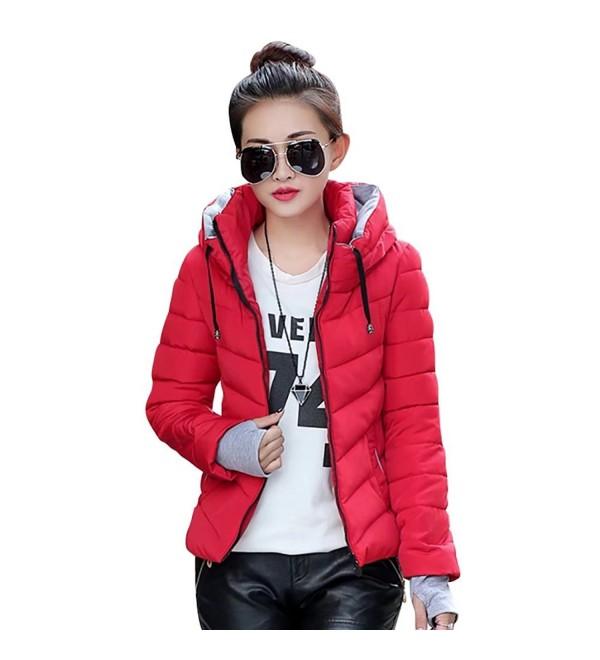 Womens Winter Thicken Outerwear - Red - CP1859IIH8R