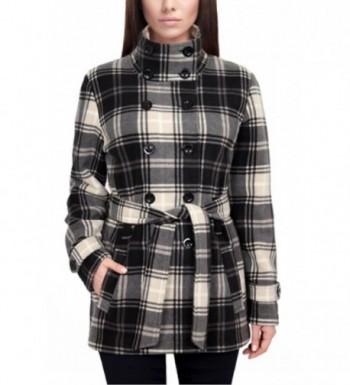 WOMENS DOUBLE BREASTED FLEECE BELTED
