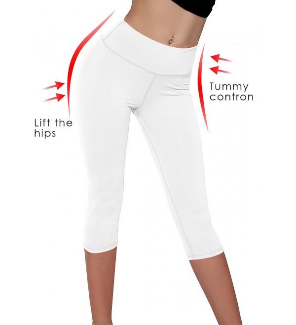 white yoga capri leggings