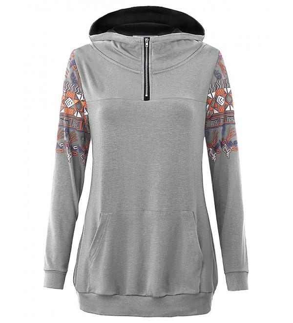 MOQIVGI Sweatshirt Kangaroo Zippered Pullover