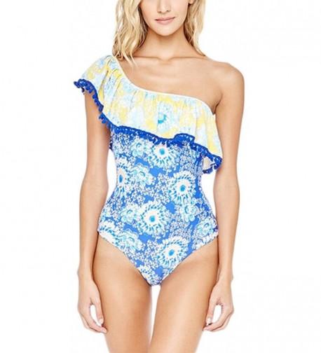 Vintage Shoulder One Piece Swimsuit Monokini