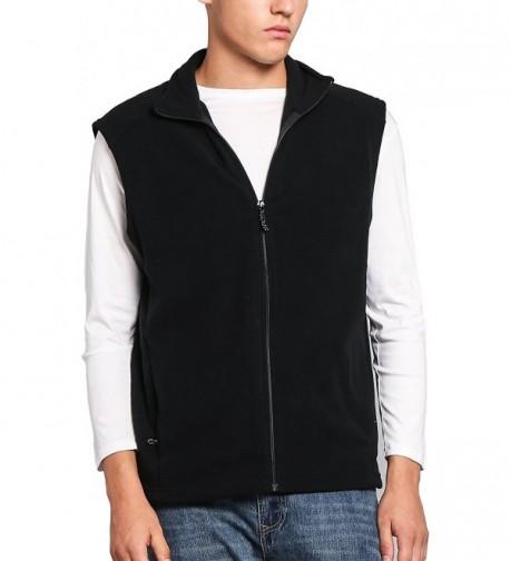 Mens Sport Fleece Vests Black