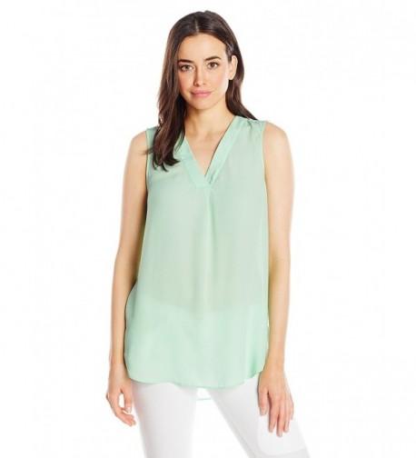 Chaus Womens Sleeveless Blouse Celadon