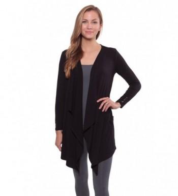 Womens Long Sleeve Draped Cardigan