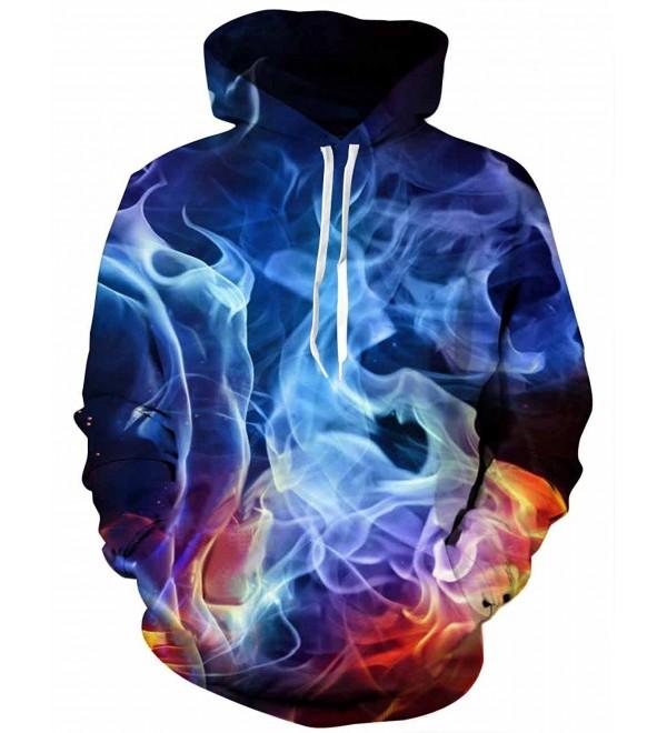 Unisex 3D Printed Hooded Sweatshirt Casual Pullover Hoodie With Big ...