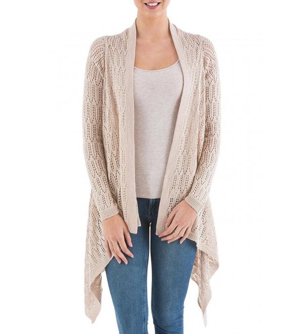 NOVICA Alpaca Sidetail Cardigan Sweater