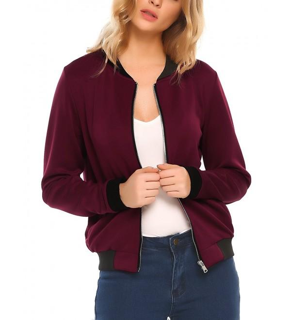 Beyove Womens Classic Jacket Bomber