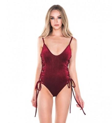 iHeartRaves Reverie Bodysuit X Large Burgundy