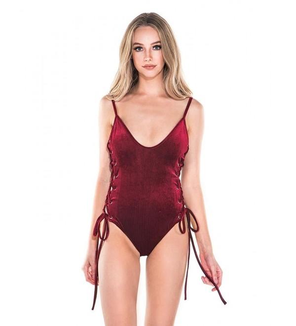 iHeartRaves Reverie Bodysuit X Large Burgundy