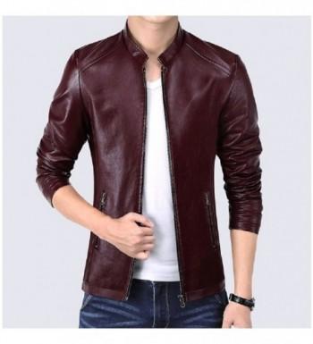 Cheap Designer Men's Faux Leather Coats