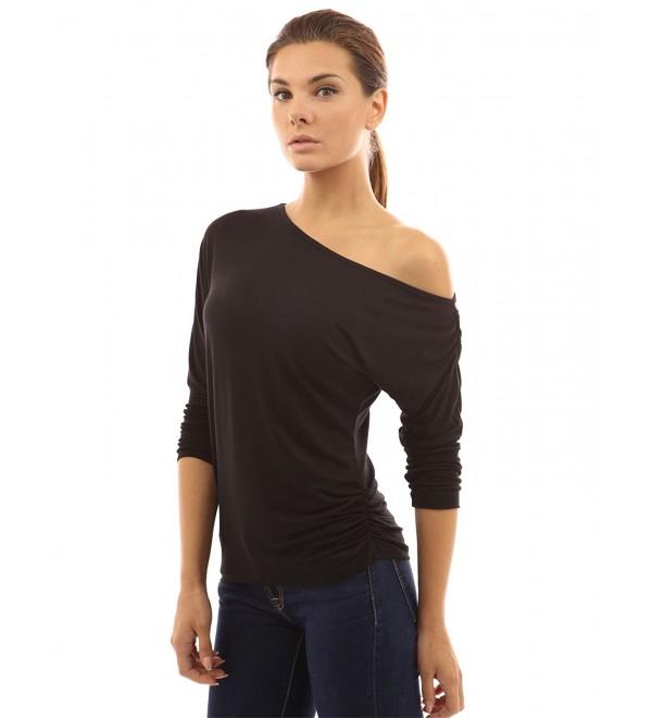 PattyBoutik Womens Shoulder Ruched Batwing