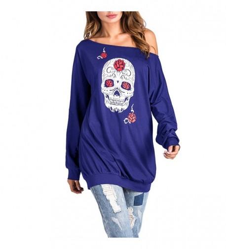 Womens Casual Pullover Slouchy Sweatshirt