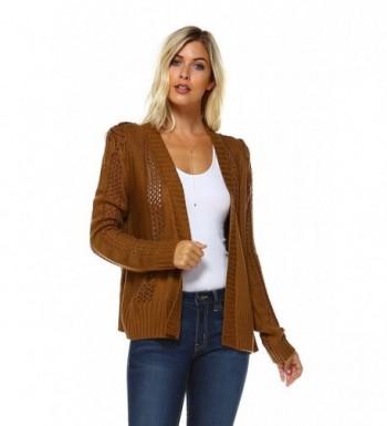 Womens Long Sleeve Cardigan Western Toasted