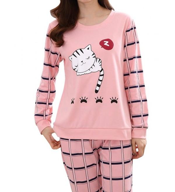 YUEXIN Gridding Cartoon Sleepwear 8 16Years