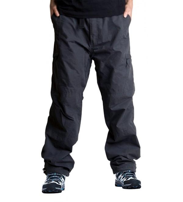 Men's Relaxed-Fit Cargo Pants Thermal Ski Pants Lined Dungarees Winter ...