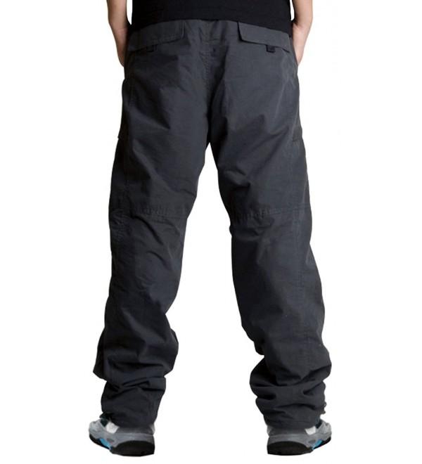 Men's Relaxed-Fit Cargo Pants Thermal Ski Pants Lined Dungarees Winter ...