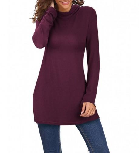 KILIG Womens Turtleneck Hankerchief Sweater