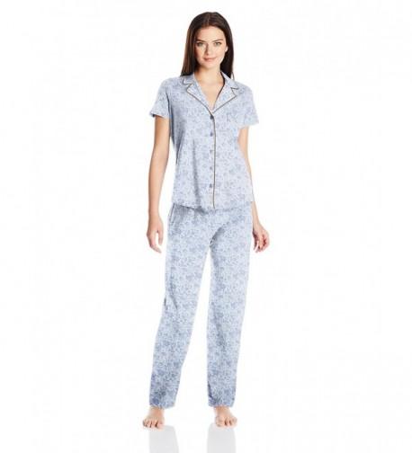 Nautica Womens Cotton Collar Pajama