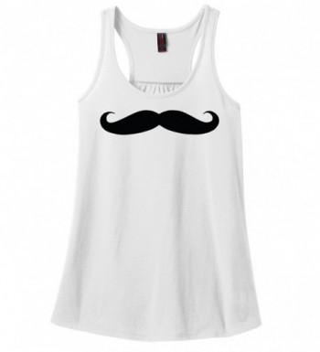 Comical Shirt Ladies Mustache White