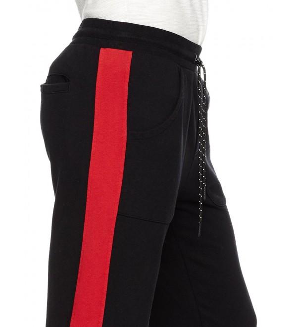 Young Men's Colored Blocked Jogger With Side Stripe Panels - True Black ...