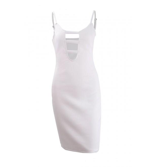 CoolooC Bandage Bodycon Stretch Spaghetti