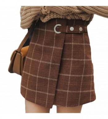 Jessicalove Womens Retro Waist Plaid