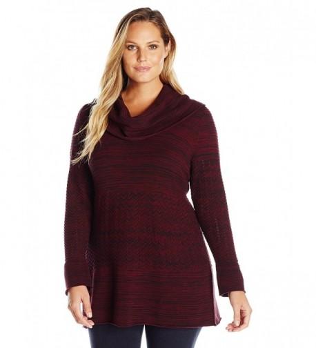 Heather Womens Marled Tunic Claret