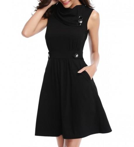 HUHOT Sleeveless Elegant Cocktail Pockets