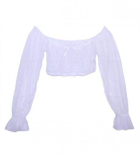 LINGERIE Sheer Sleeve Corset Peasant