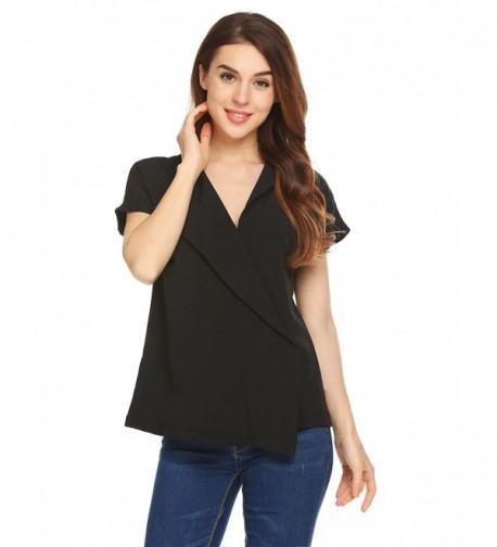 Grabsa Shirts Blouse Sleeve Surplice