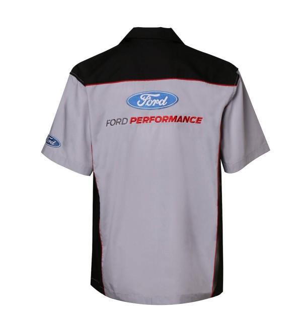 Unisex Adult Ford Performance Pit Crew Shirt - Short Sleeve Button Down ...