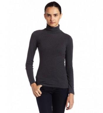 Splendid Womens Sleeve Turtleneck Charcoal