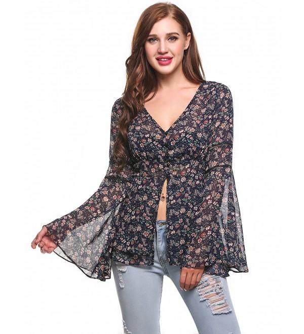 Zeagoo Summer Sleeve Floral Blouse