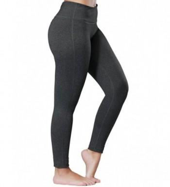 Women's Workout Yoga Pants Mid Waist Full Length Leggings - Charcoal ...