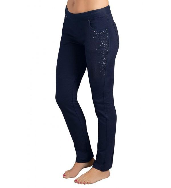 PajamaJeans Womens Sparkle Stretch Midnight