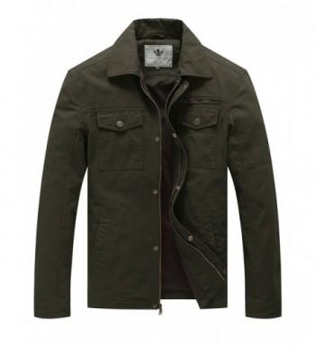 WenVen Washed Cotton Jacket Green