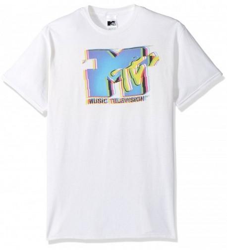 MTV Mens Blurry T Shirt White