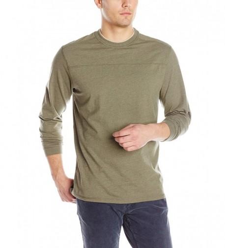 Men's Long-Sleeve Double Crew Shirt - Dusty Olive Heather - CC11OUA36F3