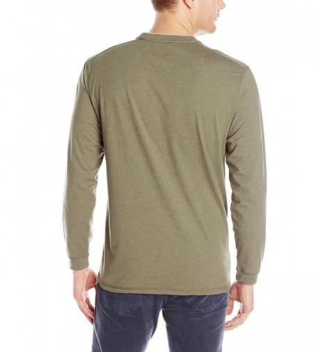 Men's Long-Sleeve Double Crew Shirt - Dusty Olive Heather - CC11OUA36F3