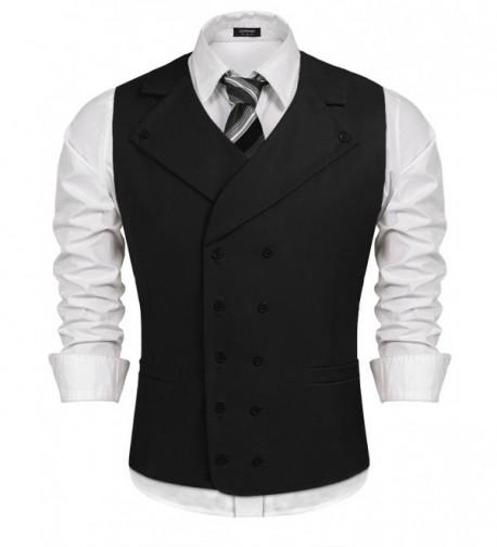 Coofandy Double Breasted Business Waistcoat