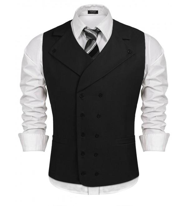 Coofandy Double Breasted Business Waistcoat