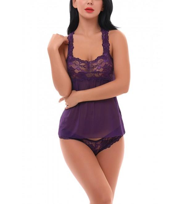 ADORNEVE Chemise Lingerie Babydoll Pajamas